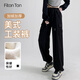 FitonTon美式工裝褲女冬季保暖休閑褲加絨加厚高腰直筒運(yùn)動(dòng)褲潮流顯瘦褲子