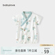 babylove嬰兒連體衣夏季薄款新生兒衣服寶寶短爬哈衣棉莫代爾夏裝國風