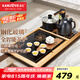 金灶（KAMJOVE）鋼化玻璃茶具套裝茶臺 功夫茶燒水整套茶具茶海 茶盤套裝L-510 搭配K9黑色 茶具 茶水桶 1個