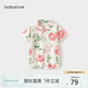 babylove嬰兒連體衣夏季竹棉山茶紗布和尚服新生兒寶寶衣服薄款透氣哈衣