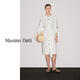Massimo Dutti折扣升級2026女裝簡(jiǎn)約優(yōu)雅高智風(fēng)撞色紐扣襯衫式連衣裙06620595 乳白色 XS (CN 165/84A)