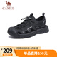 駱駝（CAMEL）戶外休閑運動涼鞋包頭洞洞沙灘鞋男 G13M076011 黑色 41