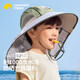 lemonkid兒童防曬帽男女童防紫外線沙灘寶寶遮陽帽大帽檐