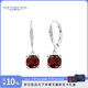 GEM STONE KING3.71克拉石榴石鉆石耳環(huán)S925銀經(jīng)典彩色寶石耳墜送女友生日禮物