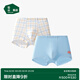 松山棉店商場(chǎng)同款兒童內(nèi)褲A類(lèi)柔軟純棉底襠卡通抗菌男女童早秋新品 男童-藍(lán)色格趣-平角褲 2條 140 cm