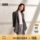 森馬外套女中長款盤扣國潮高街寬松春秋拼接休閑西服107624111001