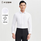 才子（TRIES）長(cháng)袖襯衫男士商務(wù)職業(yè)工裝25春秋新品純色桑蠶絲透氣刺繡襯衣上裝