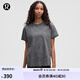 lululemon丨All Yours 女士棉混紡 T 恤 *Wash LW3IRES 瀝青灰星際灰黑水洗云紋 S