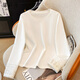 錦彩灣新中式國風(fēng)打底衫配馬甲內搭白t恤女裝圓領(lǐng)刺繡打底小衫長(cháng)袖改良 白色 S