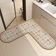 漂傲l型浴室地墊L形轉角浴室心形地墊衛生間硅藻泥吸水速干腳墊廁所門(mén) 莫?；ùu硅藻泥軟墊-圓角L形 100cm*100cm *45cm【硅藻泥