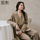 香影老錢(qián)風(fēng)駝色西裝外套女2026春季新款含亞麻垂感職場(chǎng)休閑小西服 駝色 M 160/84A/95-110斤