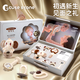 盟石（cute stone）嬰兒玩具0-1歲手搖鈴新生兒啃咬安撫高檔禮盒周歲禮物滿月0-6個(gè)月 搖鈴10件套【禮盒+視覺(jué)激發(fā)卡】 【美貝樂(lè)＆盟石聯(lián)合出品】