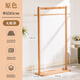掛衣架實(shí)木落地臥室簡(jiǎn)易衣帽架原木帶輪家用多功能收納衣服置物架 原色長(cháng)85單層實(shí)木衣帽架-無(wú)輪