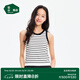 松山棉店商場(chǎng)同款二合一帶胸墊黑白條紋背心女新款基礎(chǔ)款內(nèi)搭舒適背心春夏 黑白條 M （推薦95-110斤）