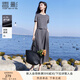 香影灰色休閑套裝女2025夏季新款正肩t恤半身裙兩件套一整套穿搭 深灰 L 165/88A/110-125斤