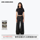 ANN ANDELMAN【胡夏同款】官方直營秋季深藍(lán)牛仔褲直筒高腰牛仔褲七夕禮物 黑色 27