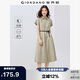 佐丹奴襯衫連衣裙女夏季純棉通勤風(fēng)口袋連袖薄款裙子13465324