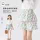 優(yōu)優(yōu)1點(diǎn)（Yoyo one）女童短褲夏季外穿全棉碎花女孩裙褲夏天2025新款兒童夏裝褲子五分 2228紫色 150 150cm
