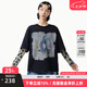 幻走（MOVEUP）2025春季新款.FUN系列圓領(lǐng)印花假兩件設(shè)計短款T恤女 黑色 L