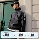 adidas休閑簡約三條紋梭織立領(lǐng)夾克外套男裝秋季阿迪達斯三葉草   黑色 (偏小，推薦買大1碼)   M