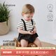 babylove嬰兒短袖包屁衣夏季薄款純棉假兩件男女寶寶三角哈衣可愛外出服 熊貓潘潘 90cm