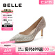 百麗（Belle）七夕禮物吉娜同款高跟鞋女商場款單鞋婚鞋BDAK3AQ5預(yù)售 浮光躍金-跟高6.5CM 38 (240mm)