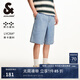 杰克·瓊斯（JACK&JONES）25年男裝休閑牛仔短褲男士寬松五分褲夏季潮流牛仔休閑大短褲 C40淺牛仔藍(lán) XL (185)