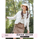 紫涵（ZIHAN）紫涵直筒工裝短裙女2025夏季新款戶外休閑高腰抽繩包臀顯瘦半身裙 冷咖色 M