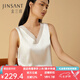 金三塔女真絲性感緞面打底背心YSFBB702 絲白8229 L