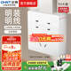 正泰（CHNT） 明裝開關(guān)插座 無邊框大面板電工底盒線盒開關(guān)盒 五孔 1H白色 七孔10A