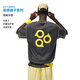 FPA哈蘇線白色運動印花T恤夏季復(fù)古寬松休閑圓領(lǐng)撞色線條短袖男女款 灰色 M