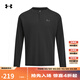 安德瑪（UNDERARMOUR）EF男子亨利領(lǐng)運動(dòng)休閑長(cháng)袖T恤6010174 黑色001 L