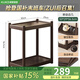 顧家家居沙發(fā)實(shí)木邊桌可移動(dòng)家用邊幾雙層小茶幾簡約小桌子小戶型置物架子 實(shí)木【胡桃色】可移動(dòng)50*29*56.5