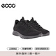 愛(ài)步（ECCO）牛皮織物拼接透氣運動(dòng)休閑跑步鞋  00001黑色 41 