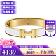 愛馬仕（HERMES）愛馬仕手鐲女PM 新款合金琺瑯手鏈手鐲 窄款經(jīng)典H扣手鐲 禮物現(xiàn)貨 白色黃金