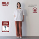 無印良品（MUJI）女式 漢麻 寬版褲 褲子女款 休閑褲闊腿褲長褲女裝  25年夏季 深橙色 BE1VLA5S M （160/66A）