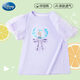 迪士尼兒童短袖T恤夏季泡泡袖衣服女童2025夏裝女孩PBZPL1022 紫  130