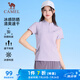 駱駝（CAMEL）冰感防曬運(yùn)動(dòng)上衣女速干透氣跑步T恤 J25BABLH037 薰衣草紫 XL