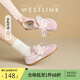 西遇網(wǎng)面透氣德訓鞋女2025新款春夏百搭薄款運動鞋芭蕾粉色休閑鞋 粉色 39 (245)