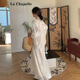 拉夏貝爾（La Chapelle）米白色仙氣飄飄套裝裙女夏2025新款國風復古上衣刺繡半身裙三件套 圖片色 M 115斤內