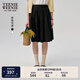 Teenie Weenie小熊女裝半身裙2025夏季新款休閑度假風(fēng)法式時(shí)尚短裙 黑色 M