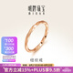 明牌珠寶七夕禮物 18K金彩金玫瑰金紐紋戒莫比烏斯環(huán)戒指女CSM0095定價(jià) 18K金戒指 約0.49-0.72克 K紅14號(hào)
