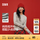 森馬（Semir）針織開(kāi)衫女氣質(zhì)短款大氣紅色毛衣2025年春新款圓領(lǐng)舒適純色針織衫 中花灰00510 L /165/88A
