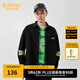 卡賓男裝潮流拼接寬松襯衫春季款字母印花外套時(shí)尚男女同款W 煤黑色01 48/170/M