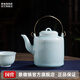 景德鎮(zhèn)中式影青陶瓷茶壺單壺家用商用簡(jiǎn)約現(xiàn)代風(fēng)大號(hào)提梁壺功夫泡茶壺 青蓮提梁壺 500ml