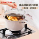 凌豐（LINKFAIR）湯鍋無(wú)涂層不銹鋼煲湯鍋燉鍋煮粥鍋家用單層蒸鍋燃氣灶電磁爐通用 【3-5人量】 24cm 5L