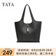 他她（TATA）大容量黑色托特包女包包通勤單肩包手提包水桶大包25新款 黑色 F