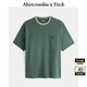 ABERCROMBIE & FITCH【重磅圓領(lǐng)】男裝25夏季美式復古經(jīng)典小麋鹿短袖T恤KI124-5181 深綠色 S (175/92A)