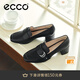愛步（ECCO）七夕禮物 樂福鞋女 百搭優(yōu)雅淺口粗跟正裝單鞋高跟鞋 型塑290953 黑色29095301001 36 （尺碼偏大）