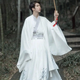 稻橙漢服男原創(chuàng)清風(fēng)白色古裝服裝武俠風(fēng)劍客學(xué)生表演服書生超仙套裝 清風(fēng)+腰帶+護(hù)腕 XL